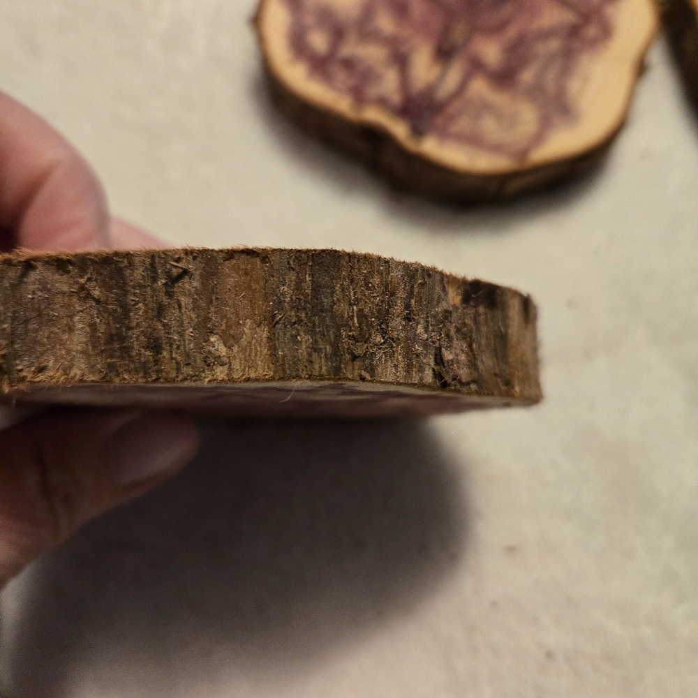Handmade Wood Coasters Set of Four Eastern Red Cedar - Picture 3 of 6